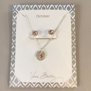 October Birthstone Necklace and Earrings